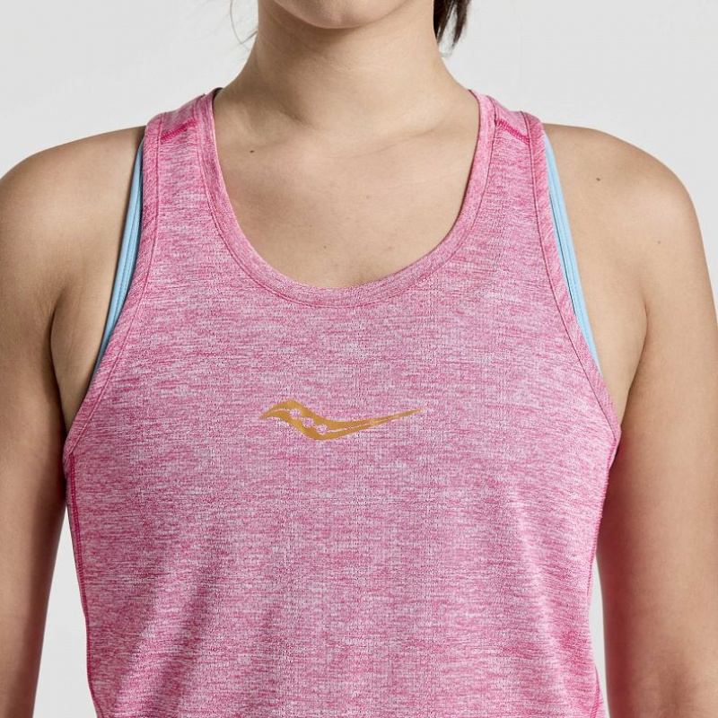 Purple Women's Saucony Stopwatch Singlet | SINGAPORE-QBFTG