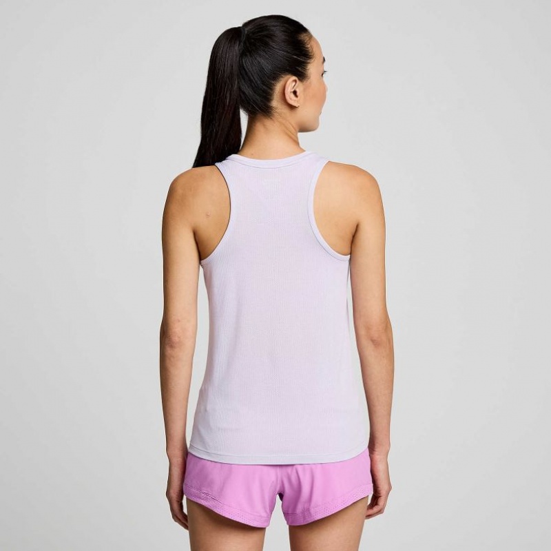 Purple Women's Saucony Stopwatch Singlet | SG-RFOUD