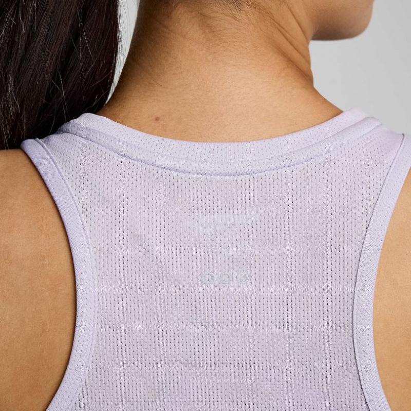 Purple Women's Saucony Stopwatch Singlet | SG-RFOUD