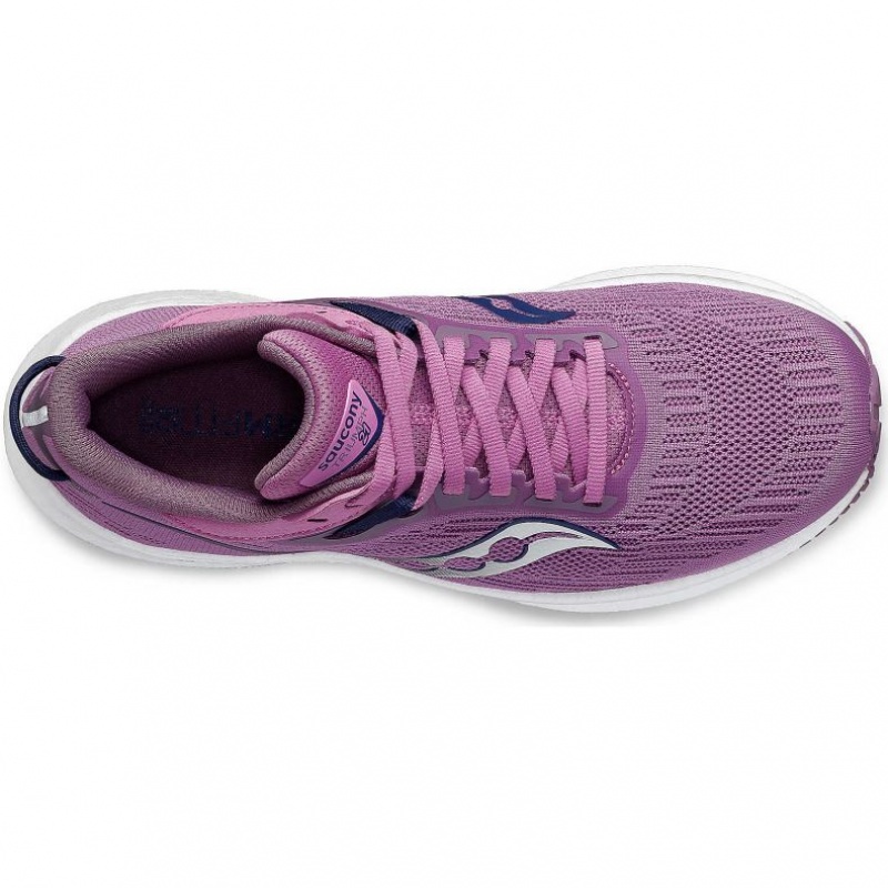 Purple Women's Saucony Triumph 21 Running Shoes | SG-NJFGB