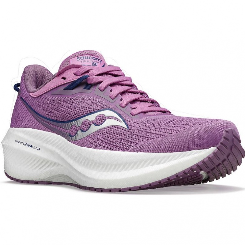 Purple Women's Saucony Triumph 21 Running Shoes | SG-NJFGB