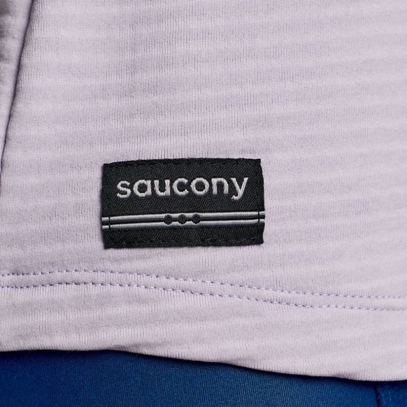 Purple Women's Saucony Triumph 3D Crew Sweatshirt | SG-PNJFR