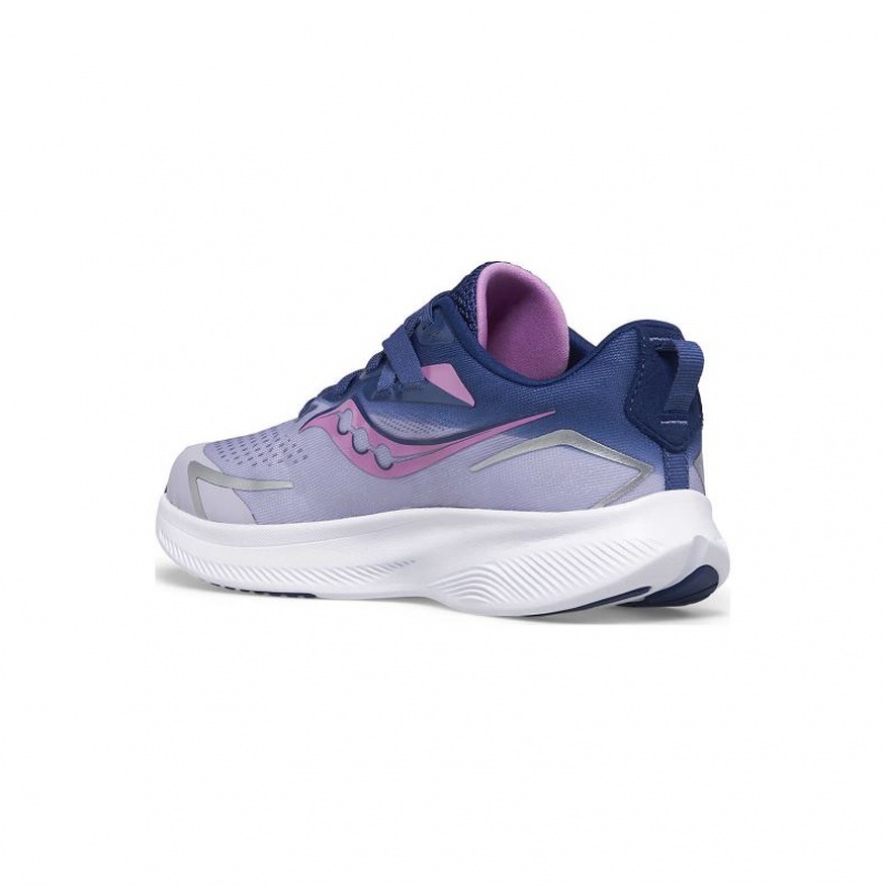 Purple / Indigo Big Kids' Saucony Ride 15 Sneakers | SINGAPORE-EUCVX