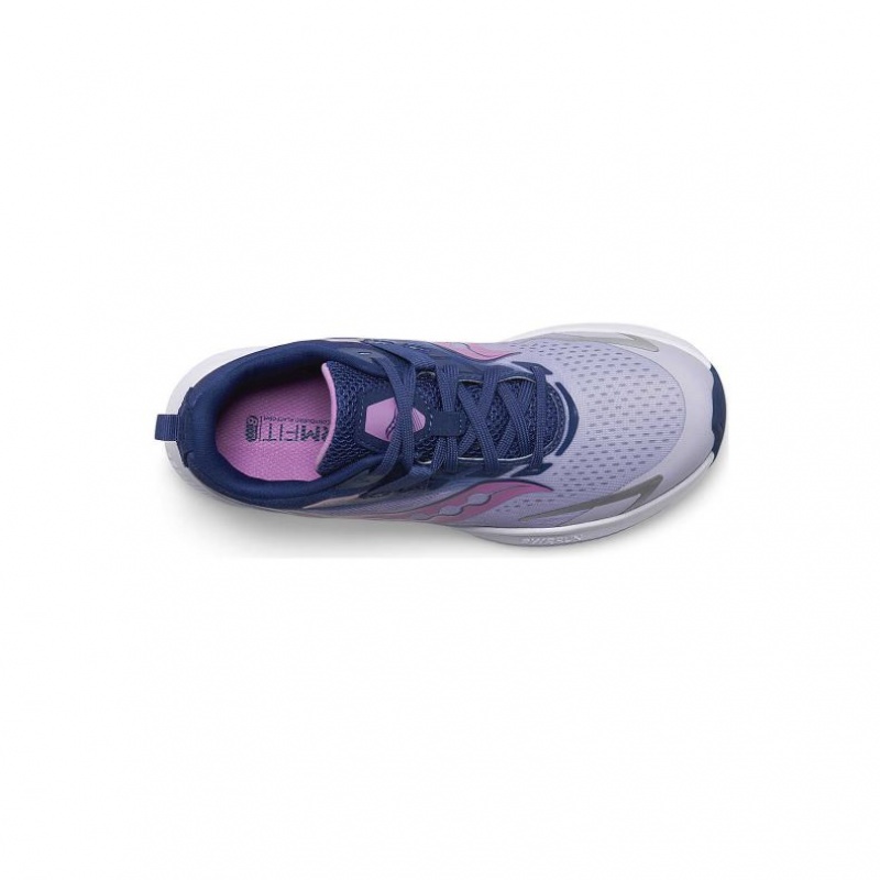 Purple / Indigo Big Kids' Saucony Ride 15 Sneakers | SINGAPORE-EUCVX