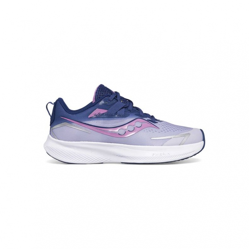 Purple / Indigo Big Kids\' Saucony Ride 15 Sneakers | SINGAPORE-EUCVX