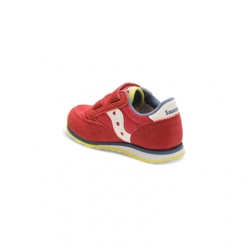 Red Big Kids' Saucony Jazz Hook & Loop Sneakers | SINGAPORE-KDOAQ