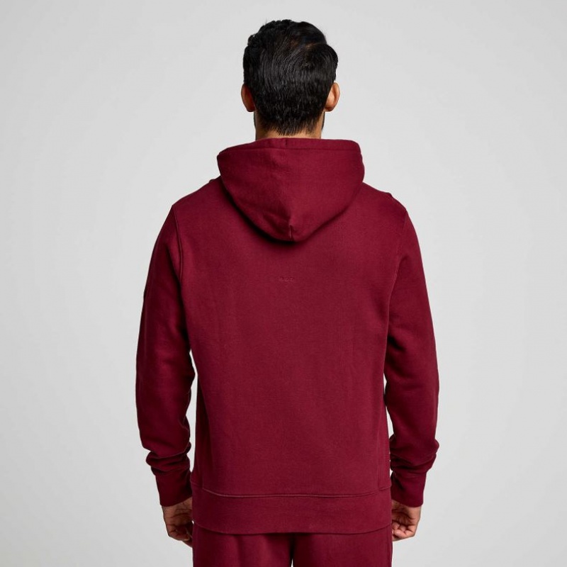 Red Men's Saucony Recovery Hoodie | SG-BKXDV