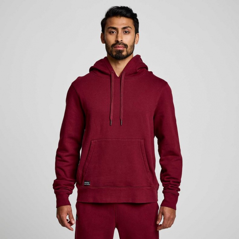 Red Men\'s Saucony Recovery Hoodie | SG-BKXDV