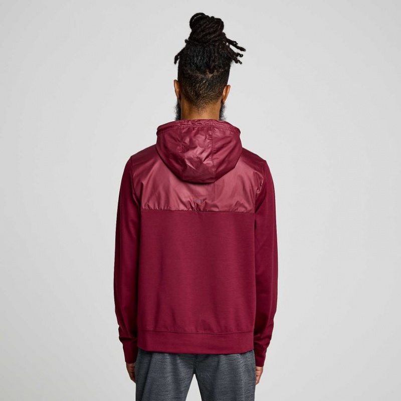 Red Men's Saucony Solstice Zip Hoodie | SINGAPORE-MWYIE