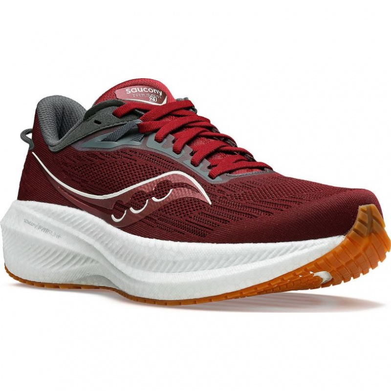 Red Men's Saucony Triumph 21 Running Shoes | SG-WETJK