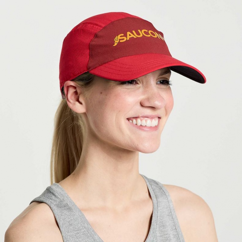 Red Women\'s Saucony Outpace Hat | SG-POTHV