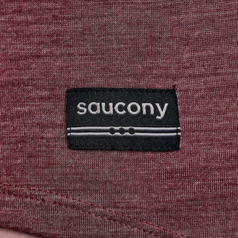 Red Women's Saucony Peregrine Merino Long Sleeve T-Shirt | SG-GZVJL