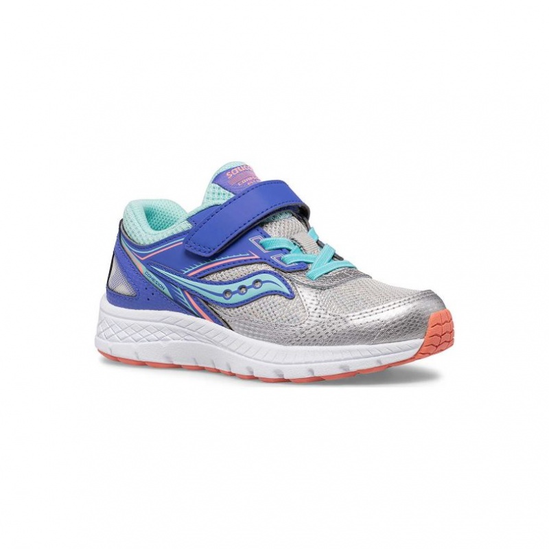 Silver Big Kids' Saucony Cohesion 14 A/C Sneakers | SG-DELAC