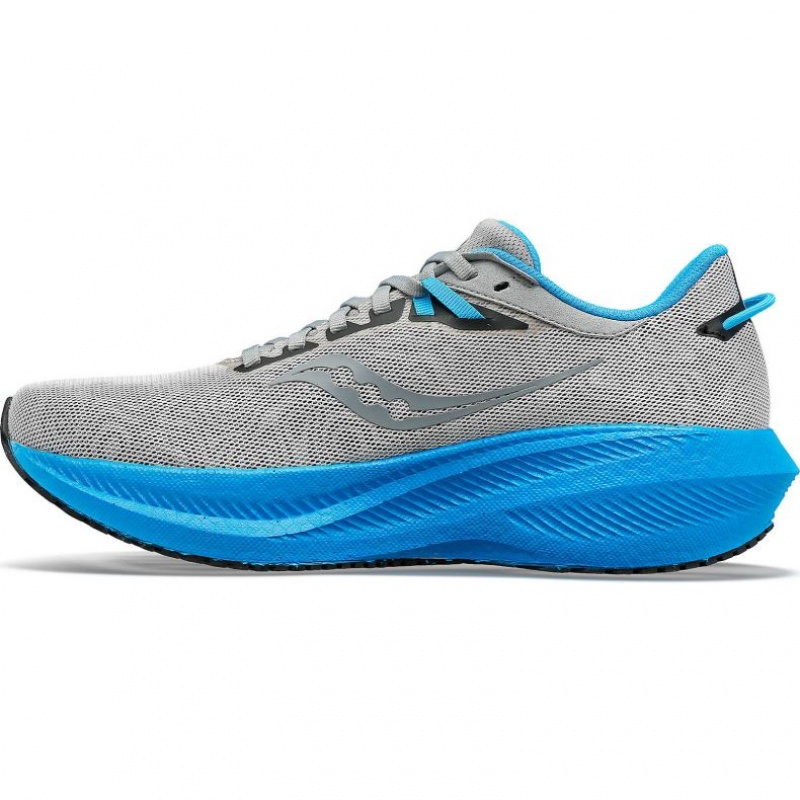 Silver / Blue Men's Saucony Triumph 21 Running Shoes | SINGAPORE-HSDBJ