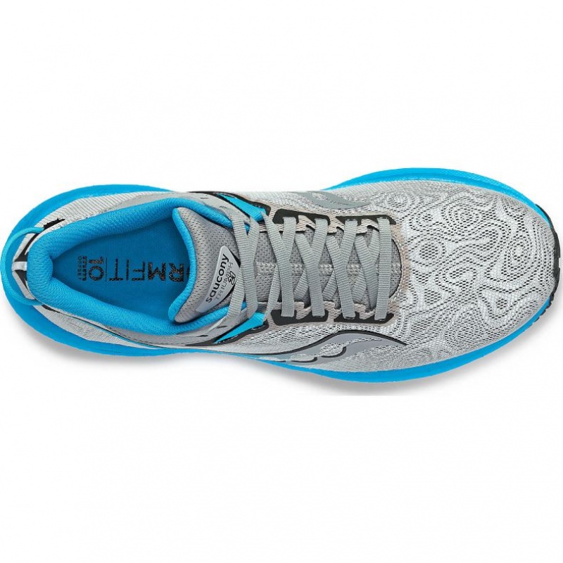 Silver / Blue Men's Saucony Triumph 21 Running Shoes | SINGAPORE-HSDBJ