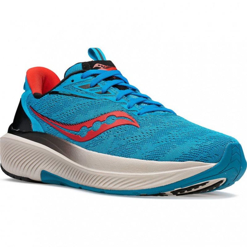 Turquoise Men's Saucony Echelon 9 Running Shoes | SG-MIZFR