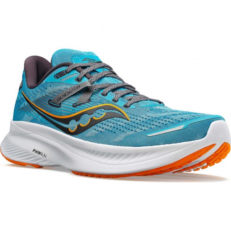 Turquoise Men's Saucony Guide 16 Wide Running Shoes | SINGAPORE-DYRAT