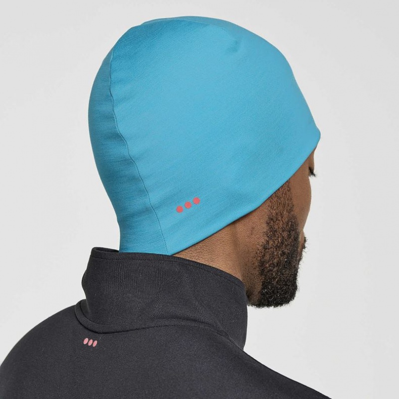 Turquoise Men's Saucony Solstice Beanie | SG-RWISJ