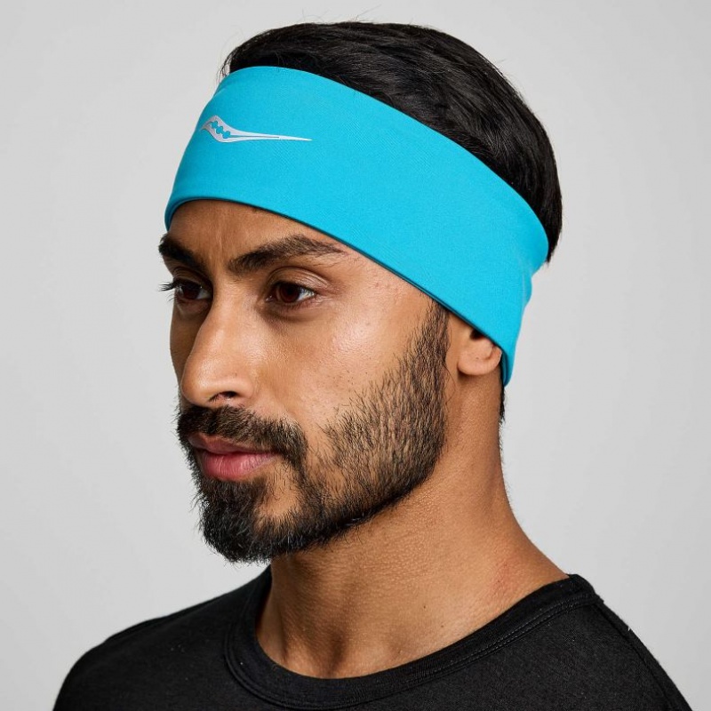 Turquoise Men\'s Saucony Solstice Headband | SG-LDQJK