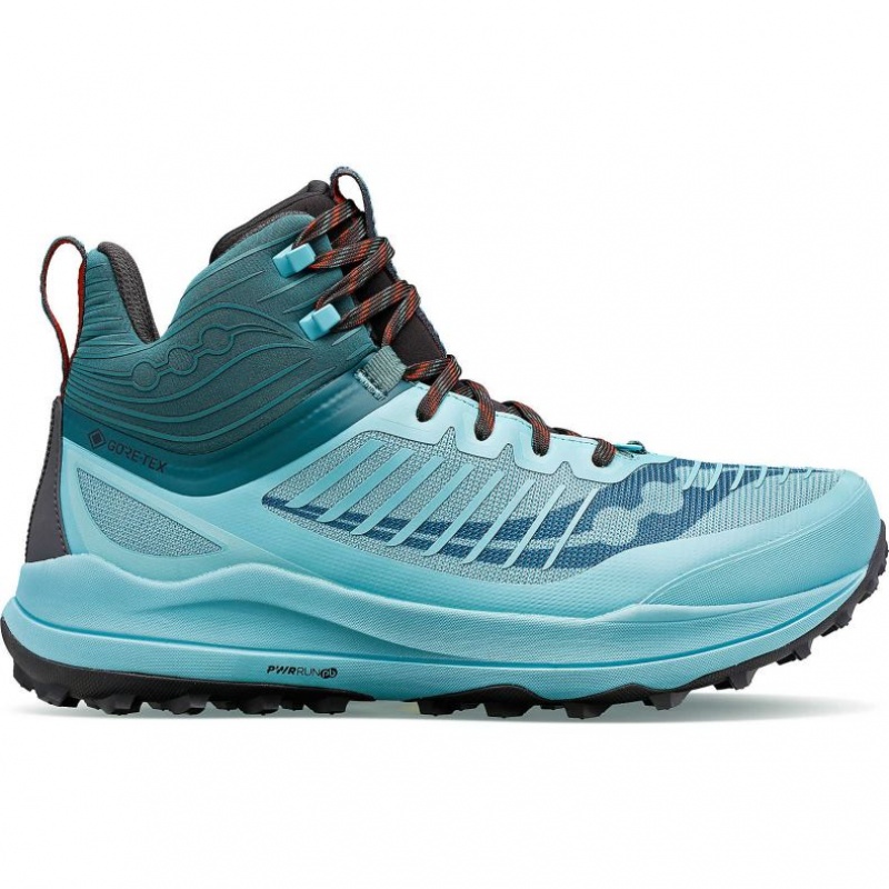 Turquoise Men\'s Saucony Ultra Ridge GTX Trail Running Shoes | SINGAPORE-KTFYN