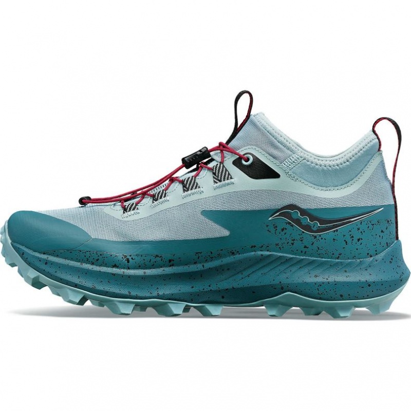 Turquoise Women's Saucony Peregrine 13 ST Trail Running Shoes | SINGAPORE-IQSKJ