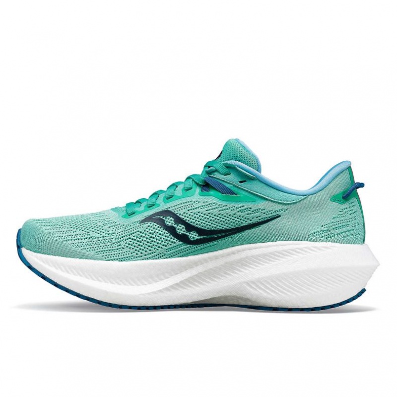 Turquoise Women's Saucony Triumph 21 Running Shoes | SINGAPORE-RWZOS