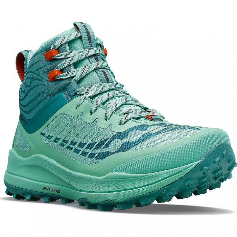 Turquoise Women's Saucony Ultra Ridge GTX Trail Running Shoes | SINGAPORE-KSPCO