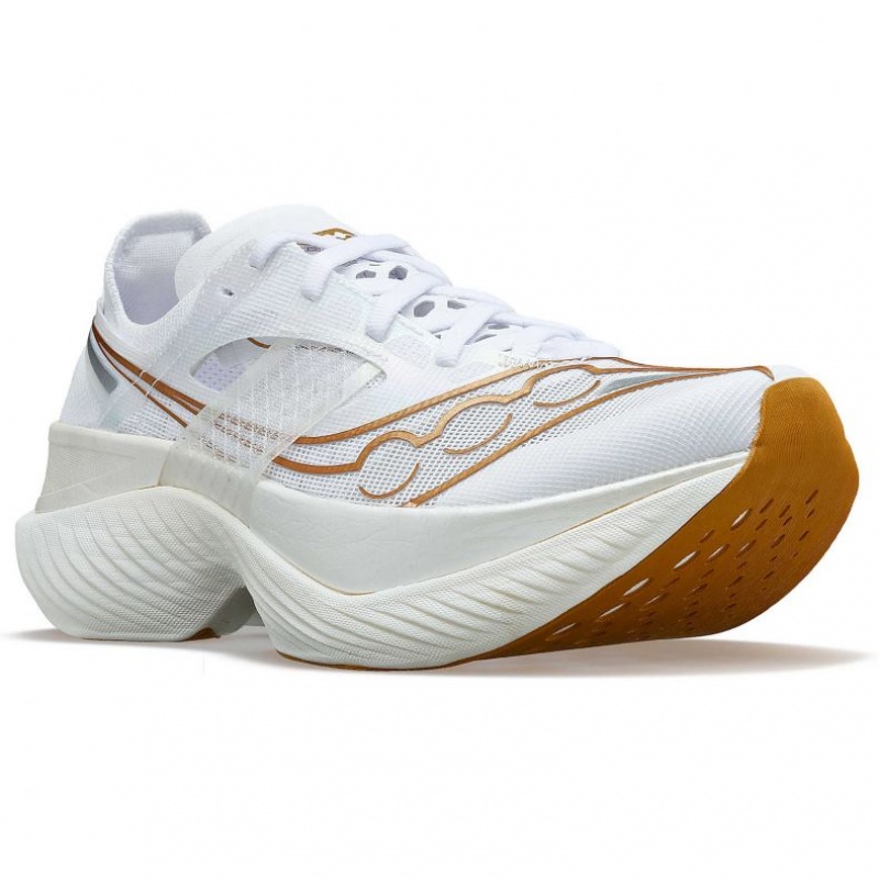 White Men's Saucony Endorphin Elite Running Shoes | SG-NEKMR