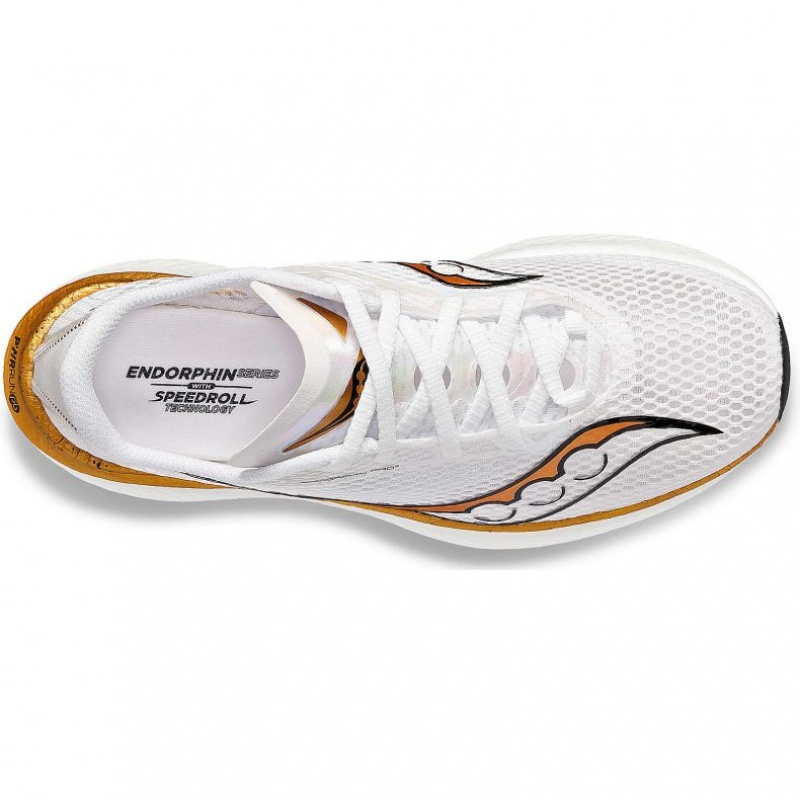 White Men's Saucony Endorphin Pro 3 Running Shoes | SINGAPORE-GFSCH