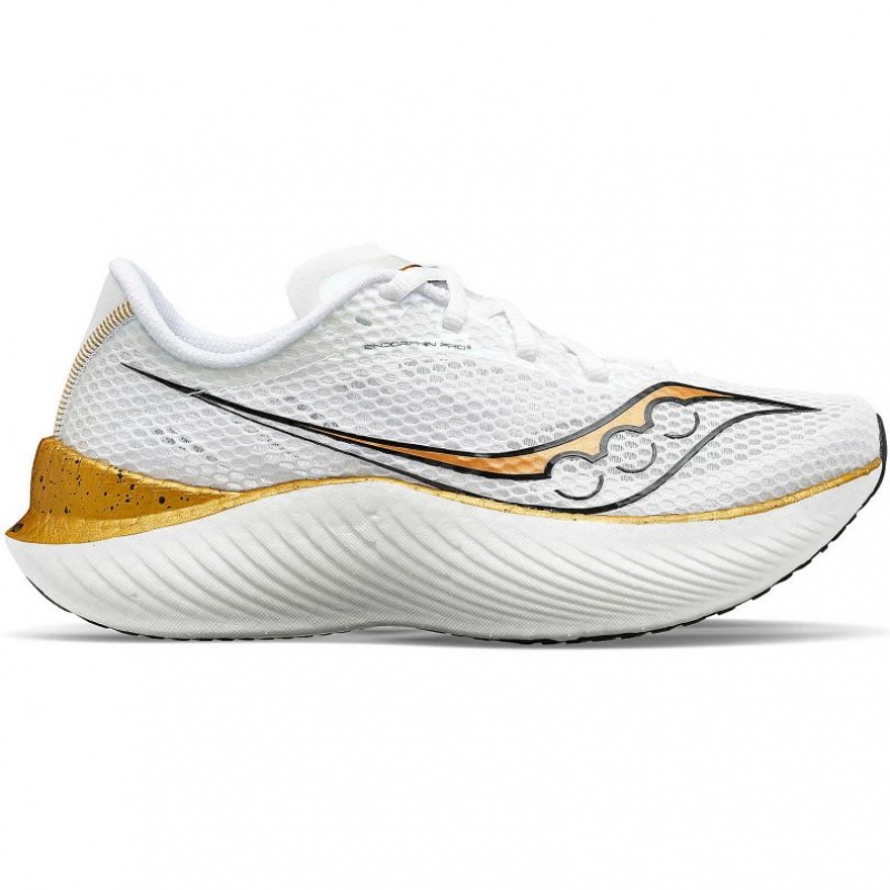 White Men\'s Saucony Endorphin Pro 3 Running Shoes | SINGAPORE-GFSCH