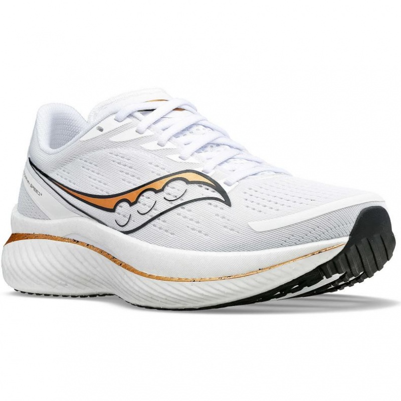 White Men's Saucony Endorphin Speed 3 Running Shoes | SINGAPORE-FTUAH