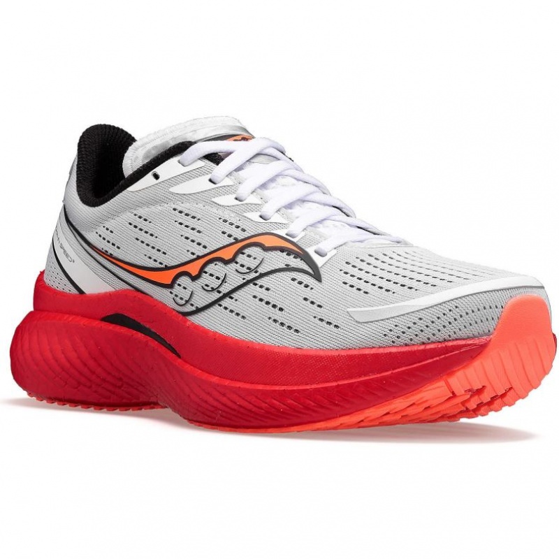 White Men's Saucony Endorphin Speed 3 Running Shoes | SG-WJLDR