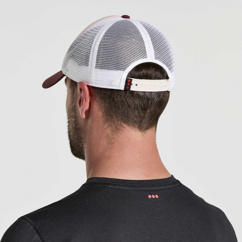 White Men's Saucony Foamie Trucker Hats | SG-HXIYC