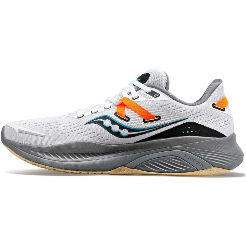 White Men's Saucony Guide 16 Running Shoes | SINGAPORE-CDLXA