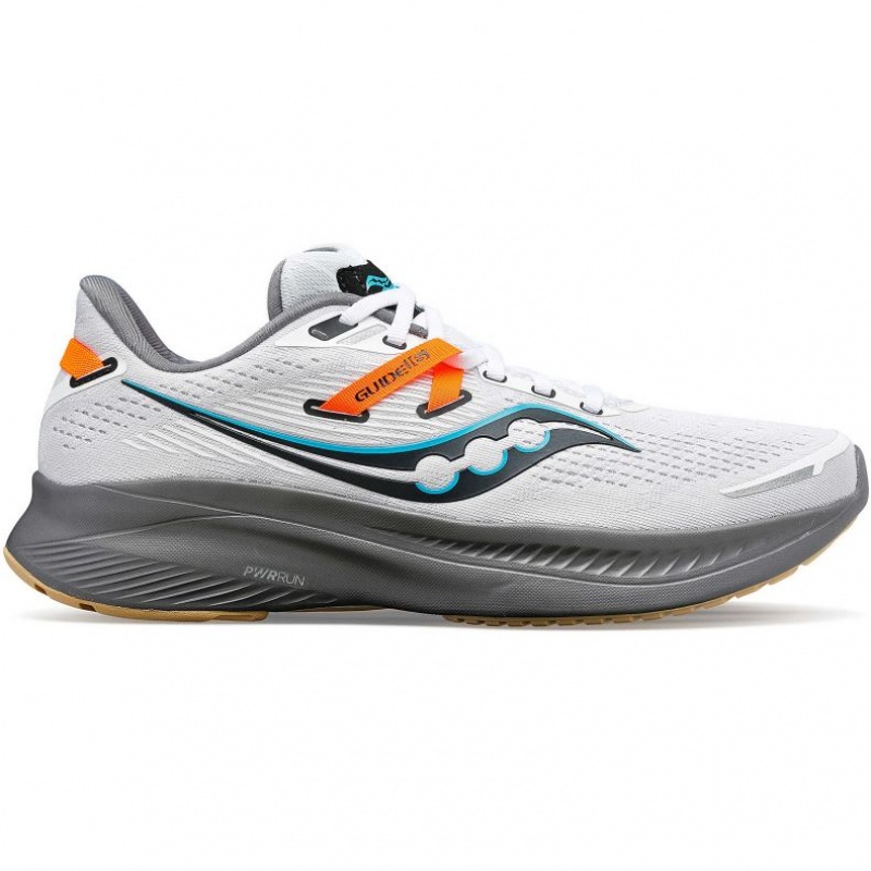 White Men\'s Saucony Guide 16 Running Shoes | SINGAPORE-CDLXA