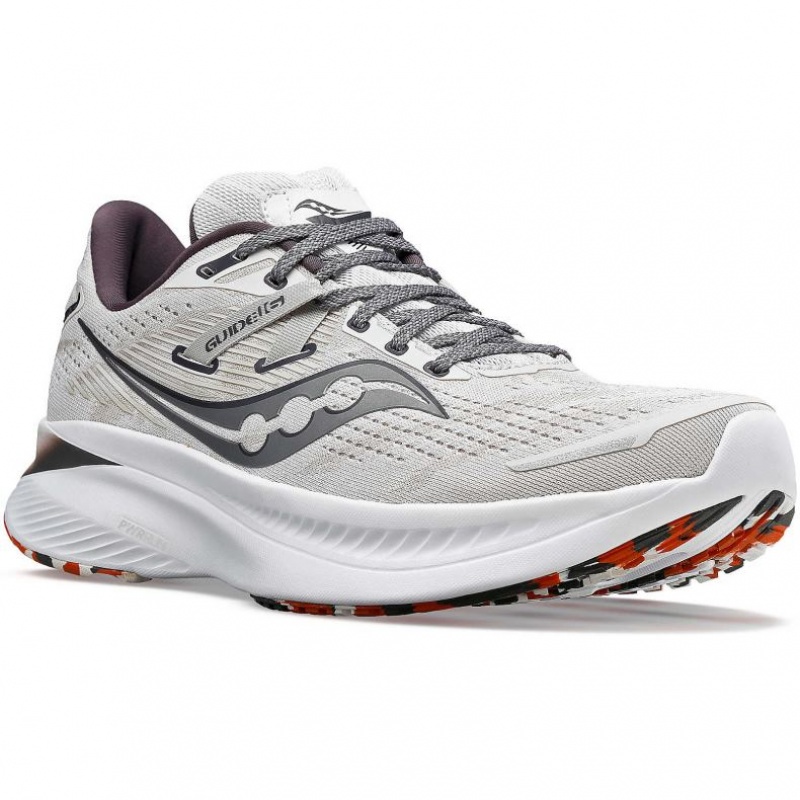 White Men's Saucony Guide 16 Running Shoes | SINGAPORE-MQETY