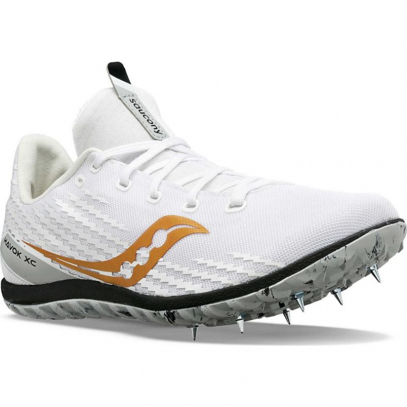 White Men's Saucony Havok XC 3 Spikes | SG-ONXAS