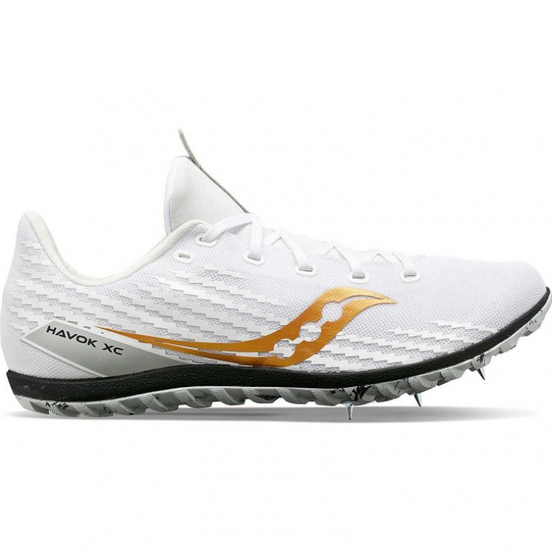 White Men\'s Saucony Havok XC 3 Spikes | SG-ONXAS