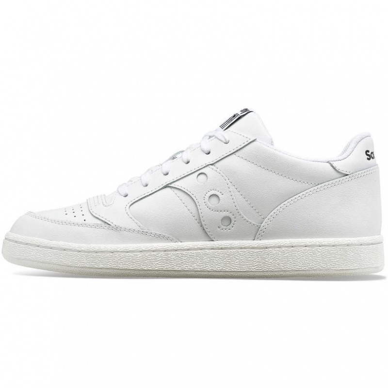 White Men's Saucony Jazz Court PU Sneakers | SINGAPORE-NIDWQ