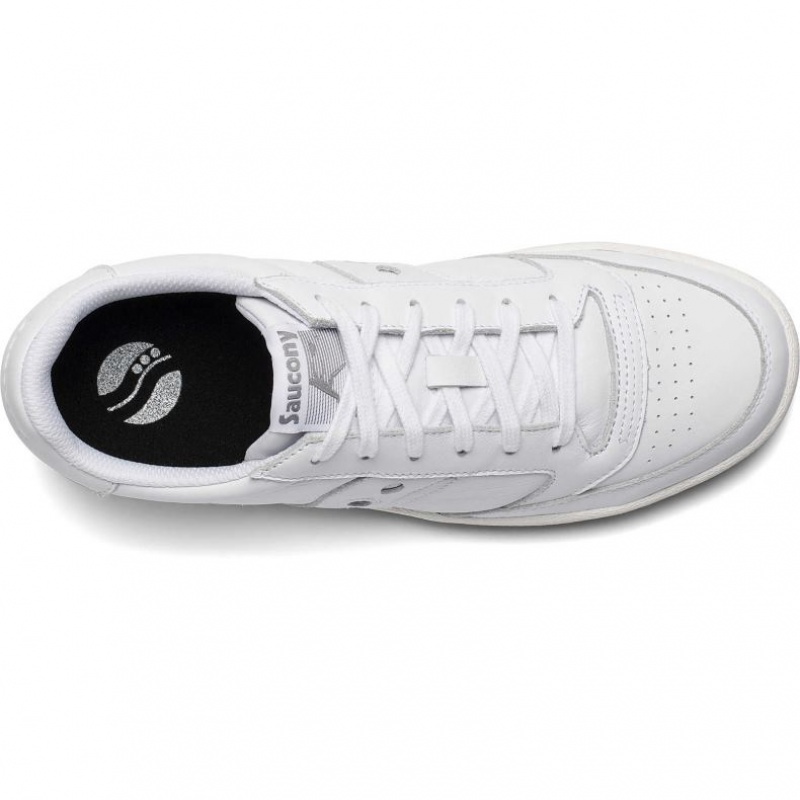 White Men's Saucony Jazz Court Sneakers | SINGAPORE-QJFNC