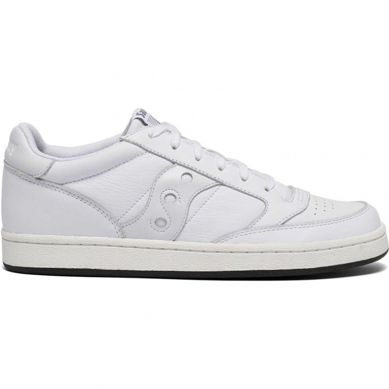 White Men\'s Saucony Jazz Court Sneakers | SINGAPORE-QJFNC