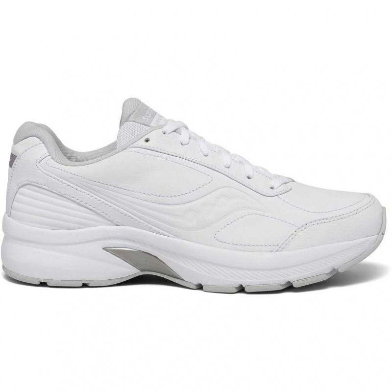 White Men\'s Saucony Omni Walker 3 Wide Running Shoes | SG-PLWQH