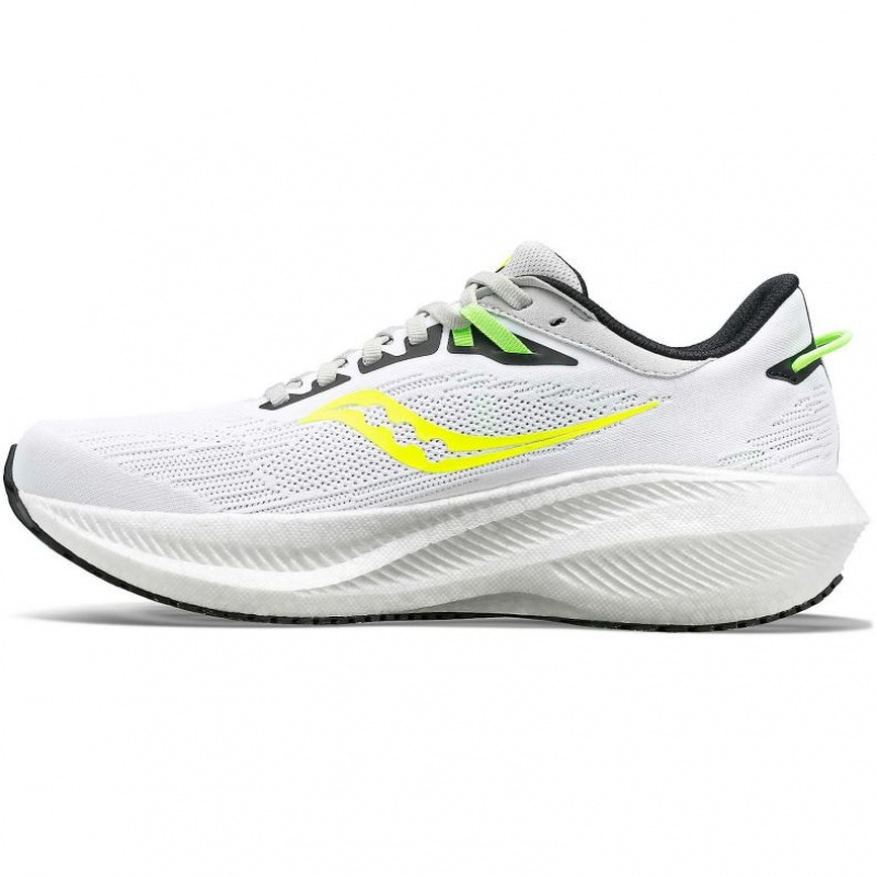 White Men's Saucony Triumph 21 Running Shoes | SINGAPORE-ONLQF