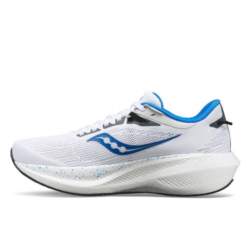 White Men's Saucony Triumph 21 Running Shoes | SG-RXWYU