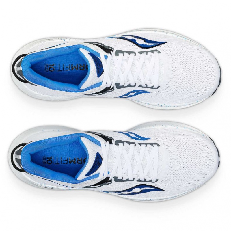 White Men's Saucony Triumph 21 Running Shoes | SG-RXWYU