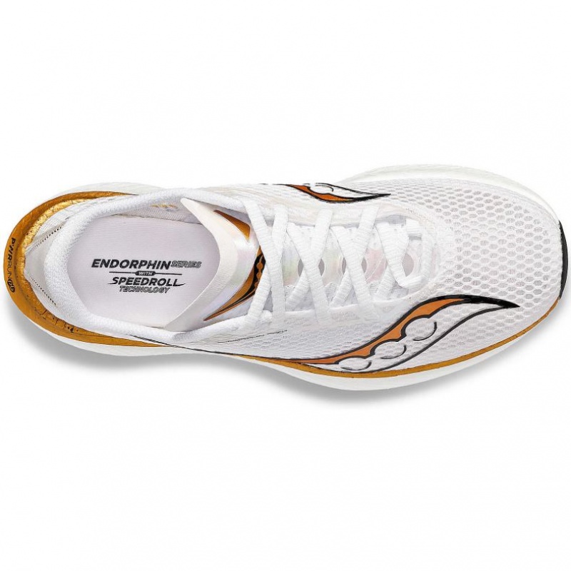 White Women's Saucony Endorphin Pro 3 Running Shoes | SG-DWGKA