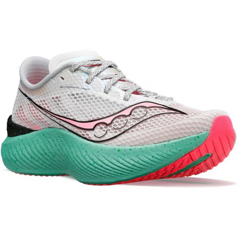 White Women's Saucony Endorphin Pro 3 Running Shoes | SINGAPORE-XCAKF