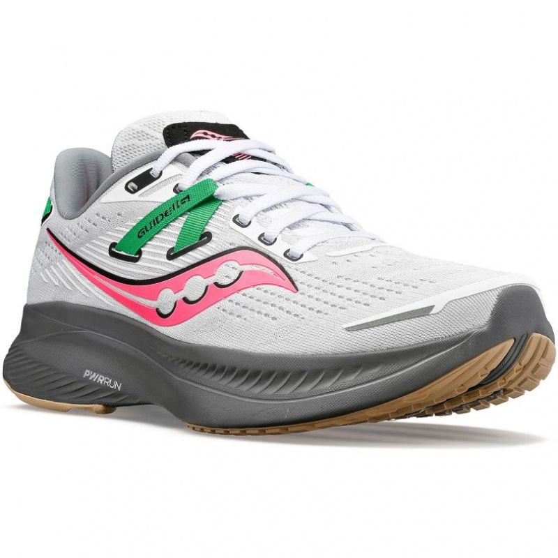 White Women's Saucony Guide 16 Running Shoes | SG-VLDZF