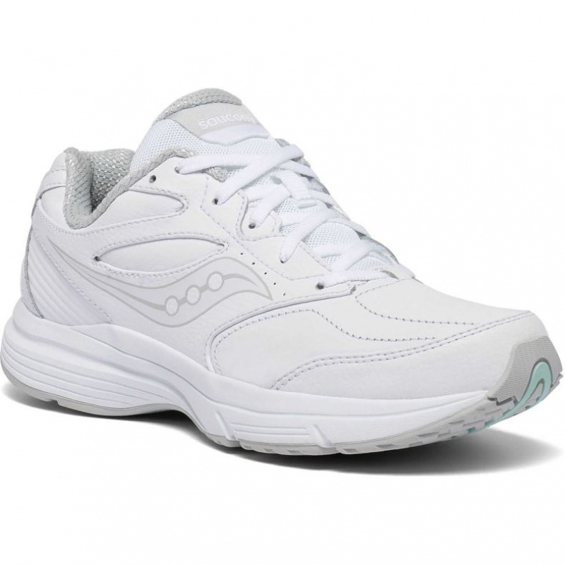 White Women's Saucony Integrity Walker 3 Wide Running Shoes | SINGAPORE-PGRED