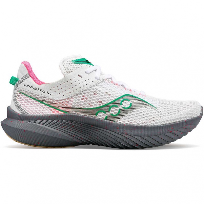 White Women\'s Saucony Kinvara 14 Running Shoes | SINGAPORE-ZIALN